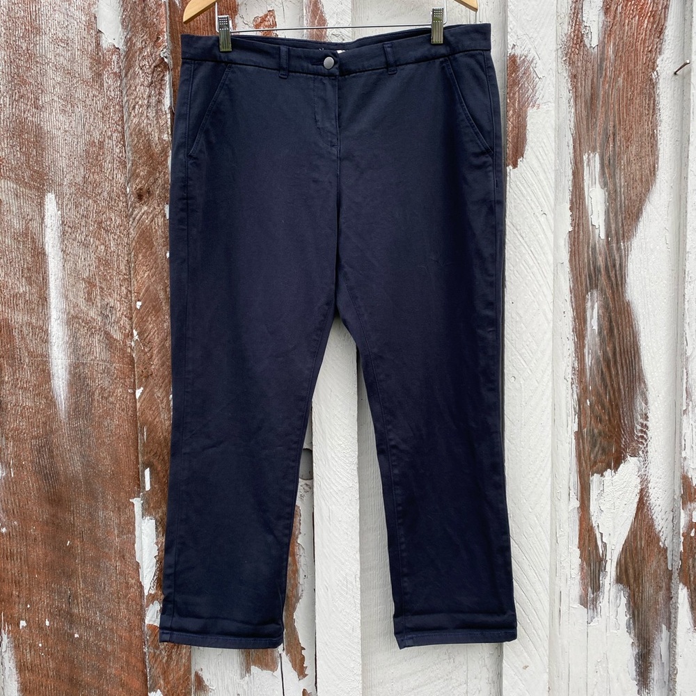 NWT Barbour Pants 12 Chino Navy Trouser Cropped